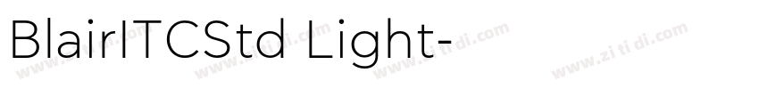 BlairITCStd Light字体转换
